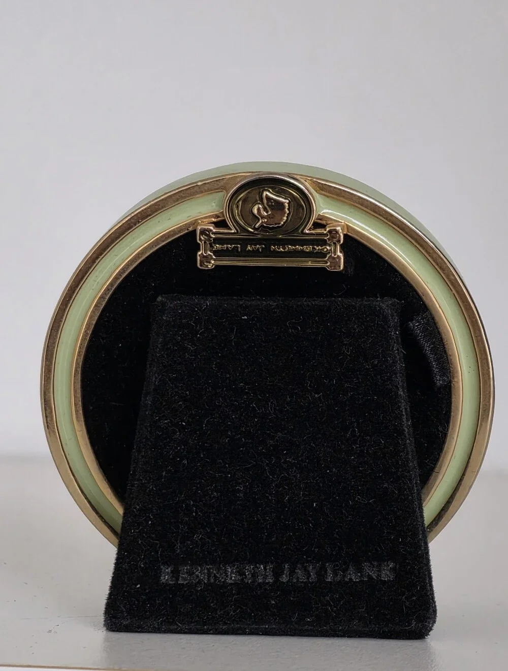 Kenneth Jay Lane Apple Green Enamel Mini Frame